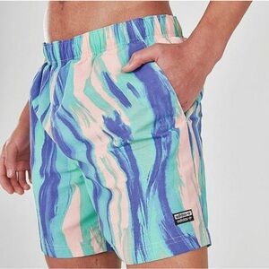 Men's ADIDAS ORIGINALS R.Y.V. allover print Swim suit shorts sz small 90's retro